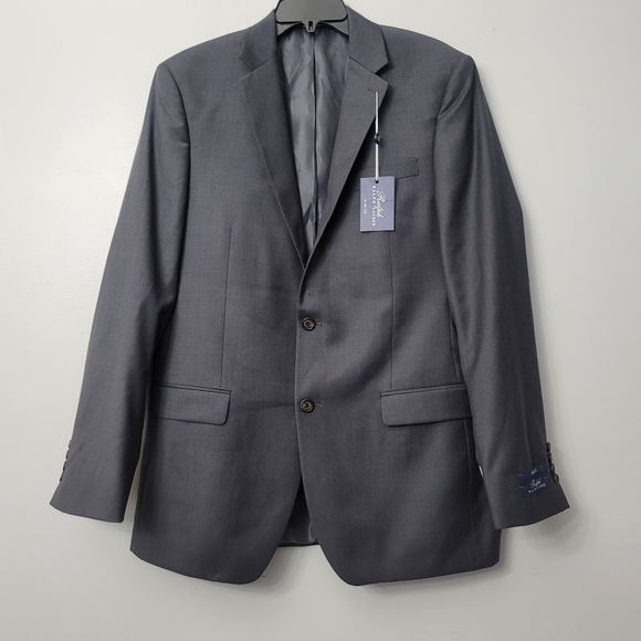 Ralph Ralph Lauren Slim-Fit Suit Set Solid Flat Front Pants Wool Suit - Picture 2 of 11